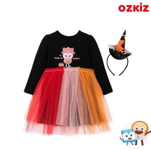 [오즈키즈]브레드이발소 위치컵케이크 할로윈 옷 유아동 여아 원피스 (헤어밴드 세트)