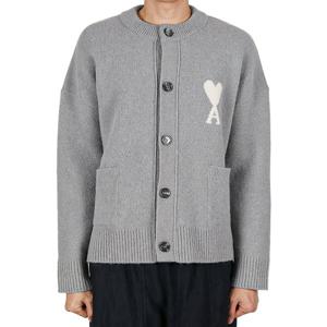 아미 25FW 남성 빅하트로고 가디건 그레이 UKC366 KN0135 058