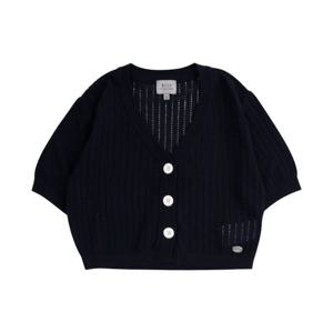 [빈]네이비 스카시 반팔 니트 가디건BY24CK03NV