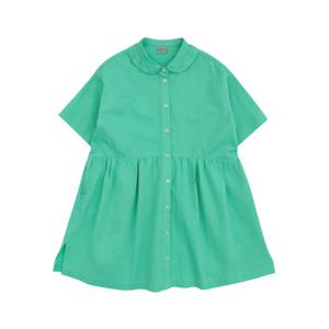 [빈]민트 면 시어서커 반팔 원피스BY24OP01MT