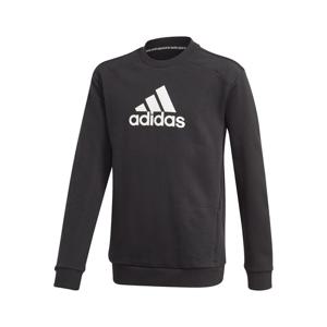 아디다스 키즈 로고 크루 스웨트셔츠 맨투맨 블랙 GJ6623