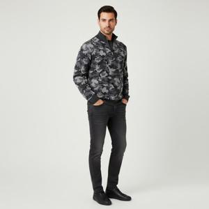 GFORE CAMO JAQCUARD V NECK MERINO WOOL QRT ZIP SWEATER (GMS000006-CCAM) (남성 카모 V넥 자 메리노 울 쿼터집 스웨터)