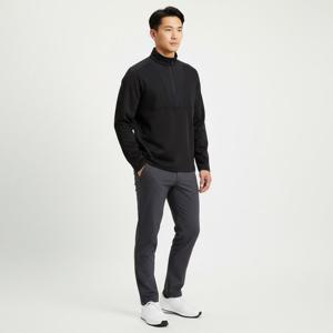GFORE GFORE DOUBLE KNIT QUARTER ZIP (GMM000021-ONYX) (남성 더블 니트 쿼터 짚 풀오버)