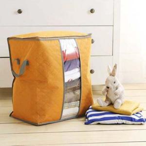 대나무 숯 악취 제거 이불 정리함 대형 색상 오렌지