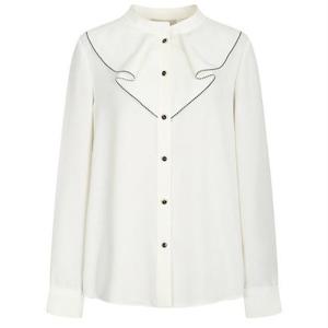 더아이잗 세이브존07 하프넥 러플 블라우스 IN3A0BL02