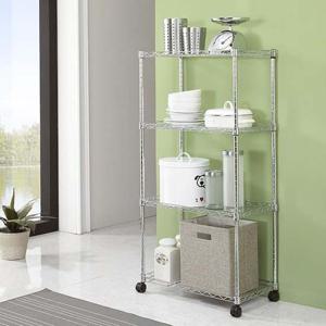 메탈선반 600 4단 메탈랙 틈새수납 이동식 진열대이동