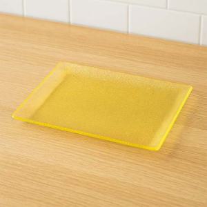 샴페인 골드 쟁반 대형 36.4x28.5cm 투명펄 트레이 인테리어 식탁받침 주방소품