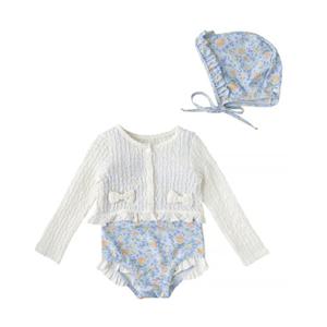 [밍크뮤HP](BL)레몬플라워가디건SET수영복 (36314-621-06)