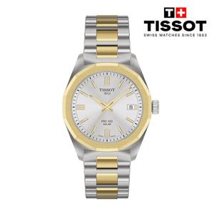 [티쏘]PRC 100 솔라 옐로우 골드 콤비 34mm T151.822.22.031.00