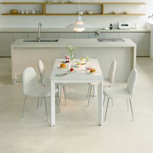 [다우닝] 마롱 포세린 세라믹 4인 1600 식탁 세트