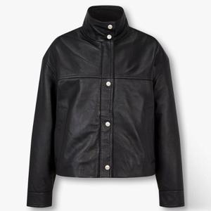 보브  (7115175201) 더블 클로저 하이넥 레더 자켓