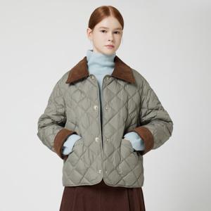 [씨씨콜렉트] 코듀로이 카라 배색 경량 구스 다운 C254PSG181