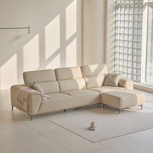 레이디가구 아벤트 가죽 소파 4인용+스툴