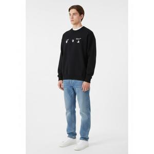 오프화이트  핸즈 오프 로고 프린트 맨투맨 OMBA054C99FLE0041001