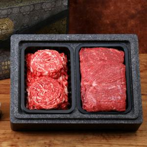 [서가한우] 1++등급 정육선물세트 1kg(불고기 500g+국거리 500g)