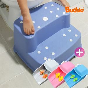 [버드시아]논슬립 와이드 2단 디딤대+물레방아 수도꼭지