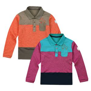 콜핑 여아동 멜란지 등산 키즈 긴팔 카라 티셔츠 GS