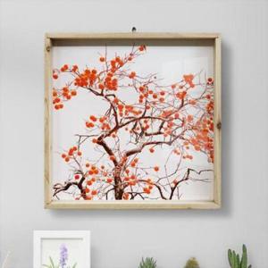 아트박스/꾸밈 th563-우드프레임액자_그림같은감나무(중형)