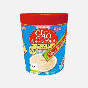 이나바 챠오 츄르 구루메 가다랑어 버라이어티 60개입