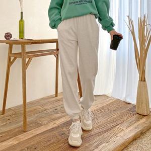 [옷자락]여자 밴딩 고무줄 면바지 조거 배기 오트밀 팬츠