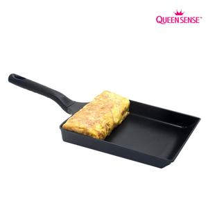 퀸센스 국산 블랙 에그롤팬 인덕션 계란말이 사각후라이팬 21cm