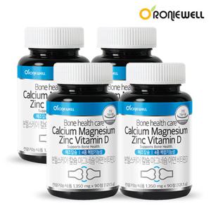 로니웰 본헬스케어 칼슘 마그네슘 아연 비타민D 4개 (총 12개월)