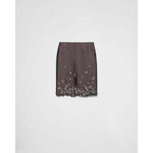 프라다 미디 스커트 P181YR16L8F0031 S OOO Grey