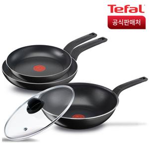 테팔 심플리클린 4종(팬24+30+웍28+정품유리뚜껑)