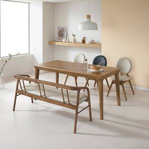로드퍼니처/그로비 6인 원목 벤치 식탁세트(일반6)/1700