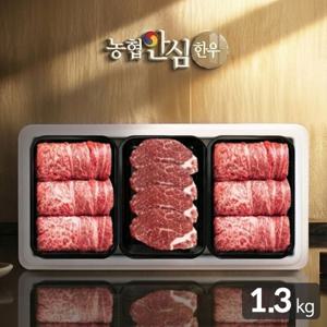 농협안심한우 금빛5호 한우등심/안심 선물세트 1.3kg(냉장/1등급)