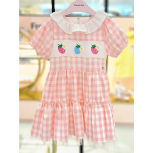 [프렌치캣 9D] 핑크 체크 원피스 (Q42DBO110)