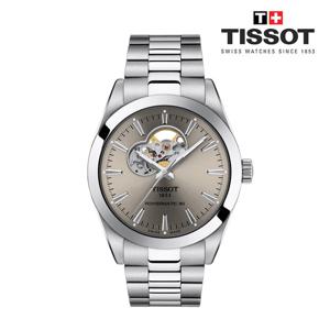 [티쏘]Gentleman 젠틀맨 파워매틱 80 오픈하트 그레이 T127.407.11.081.00