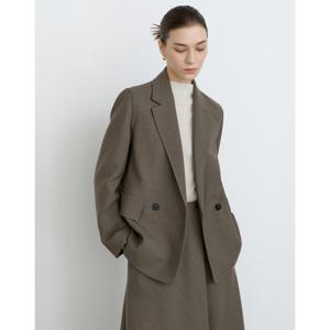 닥스 여성 24FW 클리어런스SET-UP울 카키 멜란지 트윌 조직감 자켓 DLJA4D903K1