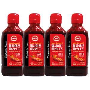 해표 캡사이신 매운맛소스 550g 4개