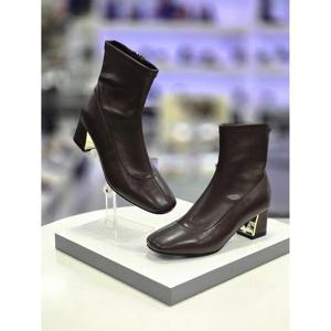 무크 세이브존05 여성 골드굽 심플 스판 앵클부츠 5CM 516-422606