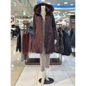 포라리 세이브존05 블루폭스퍼 토끼털 내피 구스 패딩 코트 L34S211