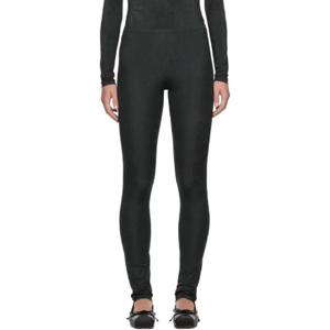 26 SS 메종마르지엘라 여성 그린   블랙 프린트 레깅스 232188F085000