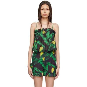 26 SS 가니 여성 블랙 오가닉 코튼 캐미솔 222144F111001