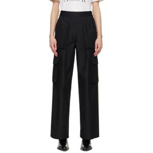 26 SS 알렉산더왕 여성 블랙 레이브 슬랙스 241187F087005