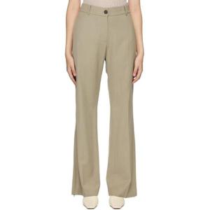 26 SS 스튜디오니콜슨 여성 카키 리에 슬랙스 231608F087015