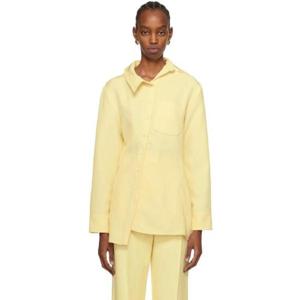 26 SS 쟈크뮈스 여성 옐로우 레 스컬프처 라 슈미즈 파블로 셔츠 241553F109014