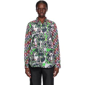 26 SS 꼼데가르송 여성 멀티컬러 앤디 워홀 셔츠 241270F109007