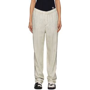 26 SS 소울랜드 여성 오프 화이트   블랙 파고 슬랙스 242621F087001