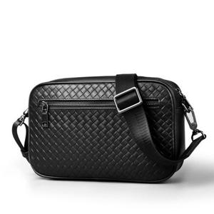천연소가죽 격자무늬 남자 크로스백 모던 심플 데일리백 BP92062