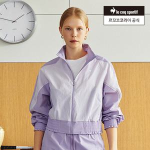 [르꼬끄공식] 여성 크롭 루즈핏 컬러블럭 자켓 (QQ122TJK31)