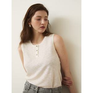 [Melissa] 멜란지 슬리브리스 니트 아이보리 (ML5251B030)