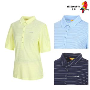 (여성)엠보 ST패턴 카라 반팔 티셔츠_MMW2TS14