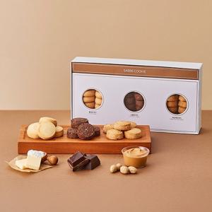 [신라명과] 부드러운통통사브레쿠키 400g 3가지맛 선물용쇼핑백