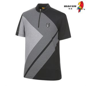 (남성)언발 패턴 반목넥 반팔 티셔츠_MMM2TH01