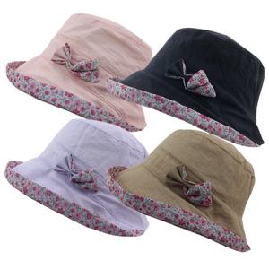 엄마 중년 여성 리본 꽃챙 경량 벙거지 시원한 여름 버킷햇 모자/CL-B326